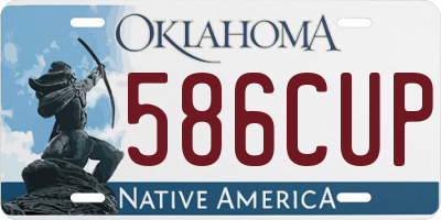 OK license plate 586CUP