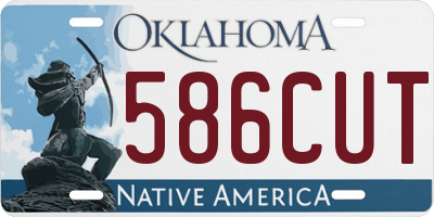 OK license plate 586CUT