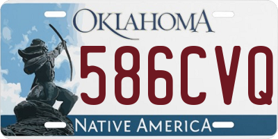 OK license plate 586CVQ