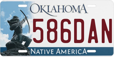 OK license plate 586DAN