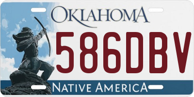 OK license plate 586DBV