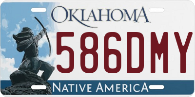 OK license plate 586DMY