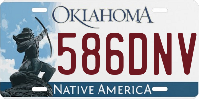 OK license plate 586DNV