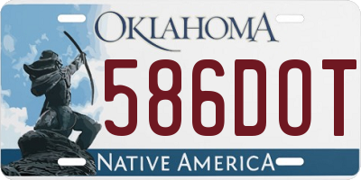OK license plate 586DOT