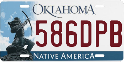 OK license plate 586DPB