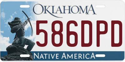 OK license plate 586DPD