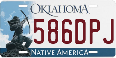 OK license plate 586DPJ