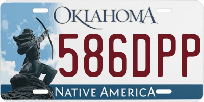 OK license plate 586DPP