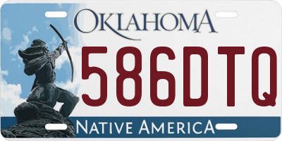 OK license plate 586DTQ