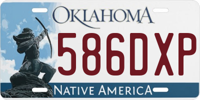 OK license plate 586DXP