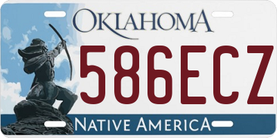 OK license plate 586ECZ