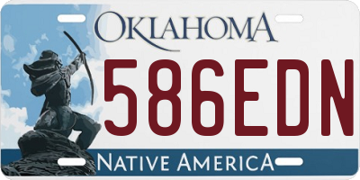 OK license plate 586EDN