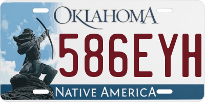 OK license plate 586EYH