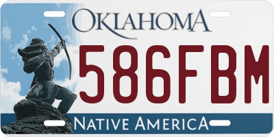 OK license plate 586FBM