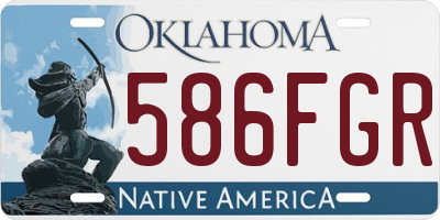 OK license plate 586FGR