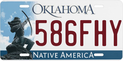 OK license plate 586FHY