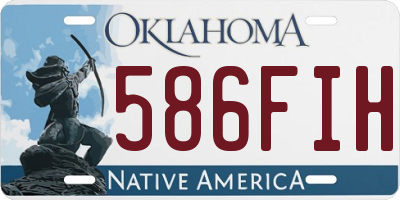 OK license plate 586FIH
