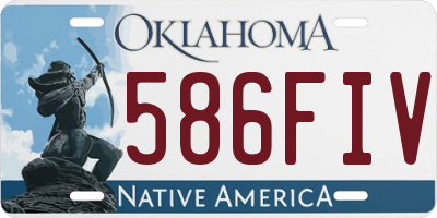 OK license plate 586FIV