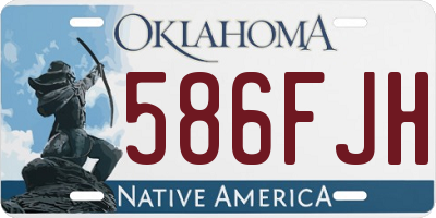 OK license plate 586FJH