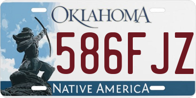 OK license plate 586FJZ