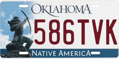 OK license plate 586TVK