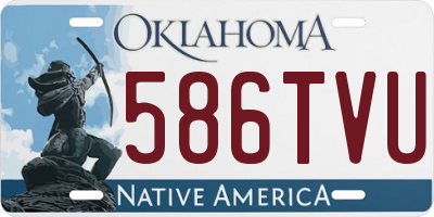 OK license plate 586TVU