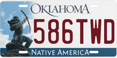 OK license plate 586TWD
