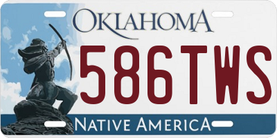 OK license plate 586TWS