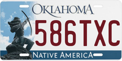 OK license plate 586TXC
