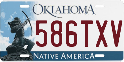 OK license plate 586TXV