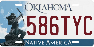 OK license plate 586TYC