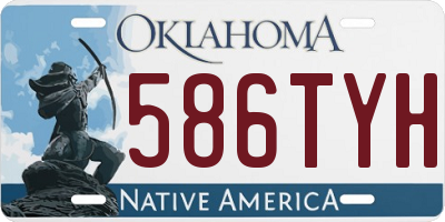 OK license plate 586TYH