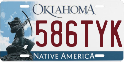OK license plate 586TYK