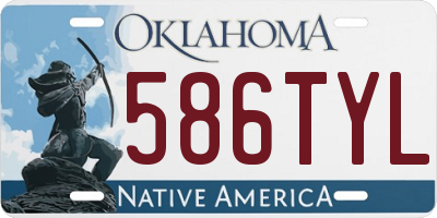 OK license plate 586TYL