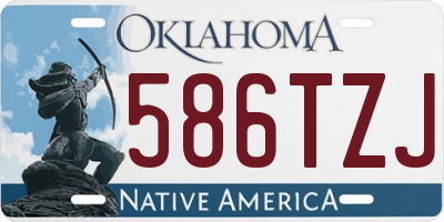 OK license plate 586TZJ