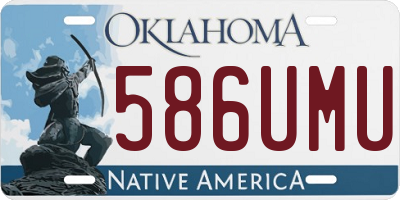 OK license plate 586UMU
