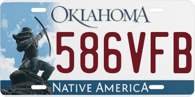 OK license plate 586VFB