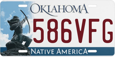 OK license plate 586VFG