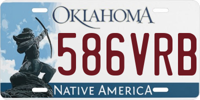 OK license plate 586VRB