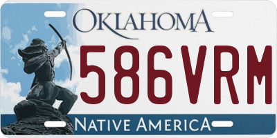 OK license plate 586VRM
