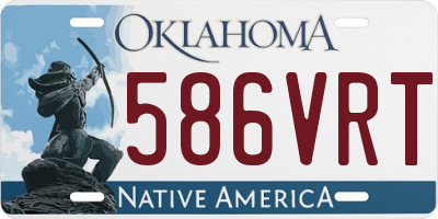 OK license plate 586VRT