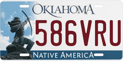 OK license plate 586VRU