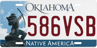OK license plate 586VSB