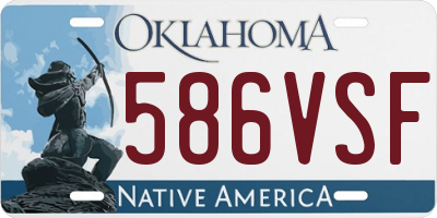 OK license plate 586VSF