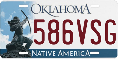 OK license plate 586VSG