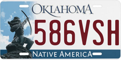 OK license plate 586VSH