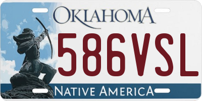 OK license plate 586VSL