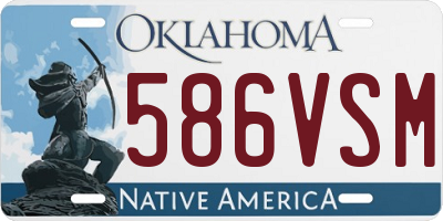 OK license plate 586VSM