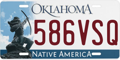 OK license plate 586VSQ
