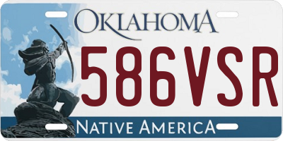 OK license plate 586VSR
